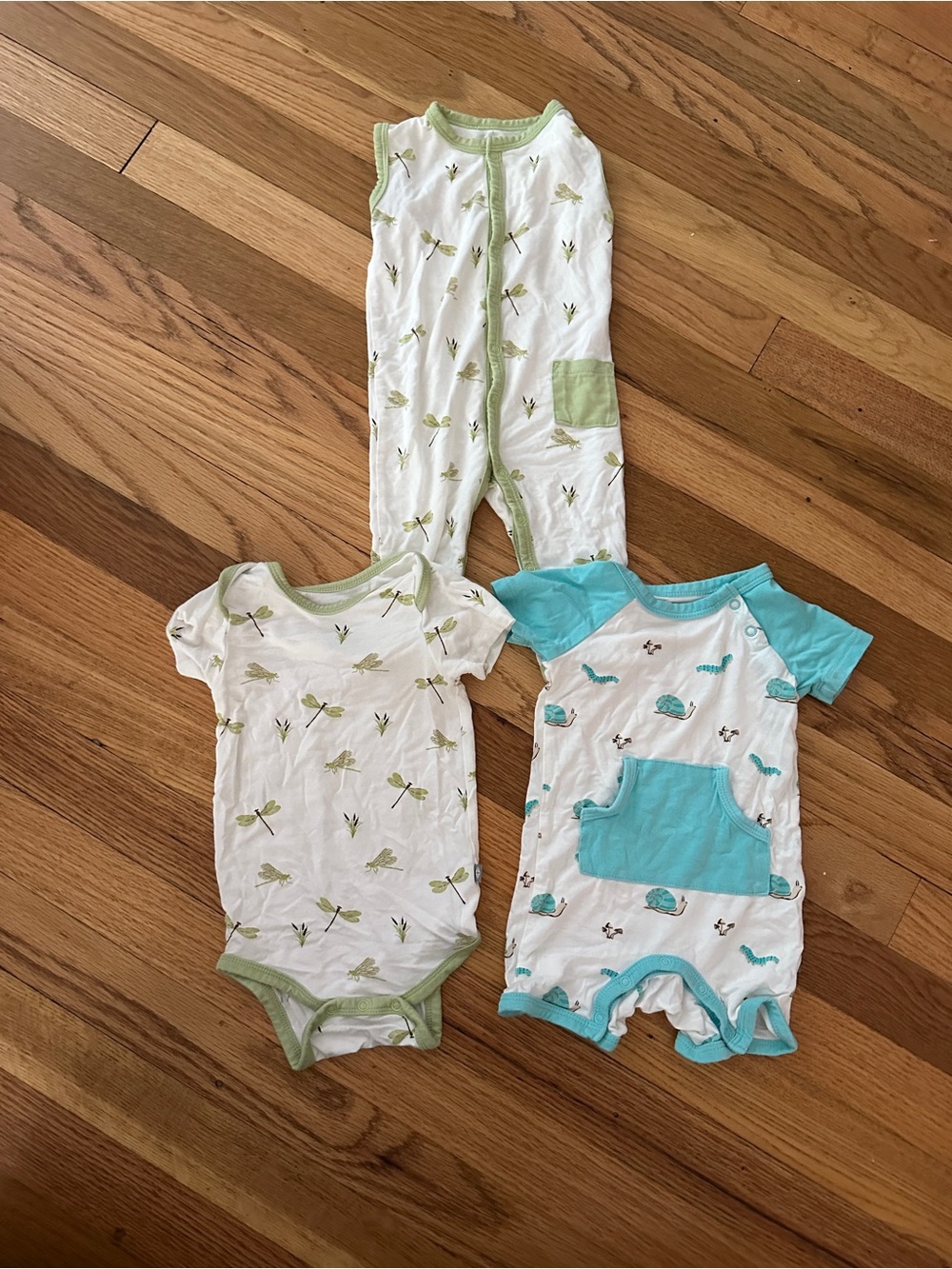Kyte BABY 3-Pack: Discontinued  Dragonfly & Crawl Bodysuits & Romper
